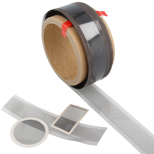 Mesh Foil With Flying Mesh On Sides On Roll - Transparent Electrically Conductive Tape (500x500), Png Download