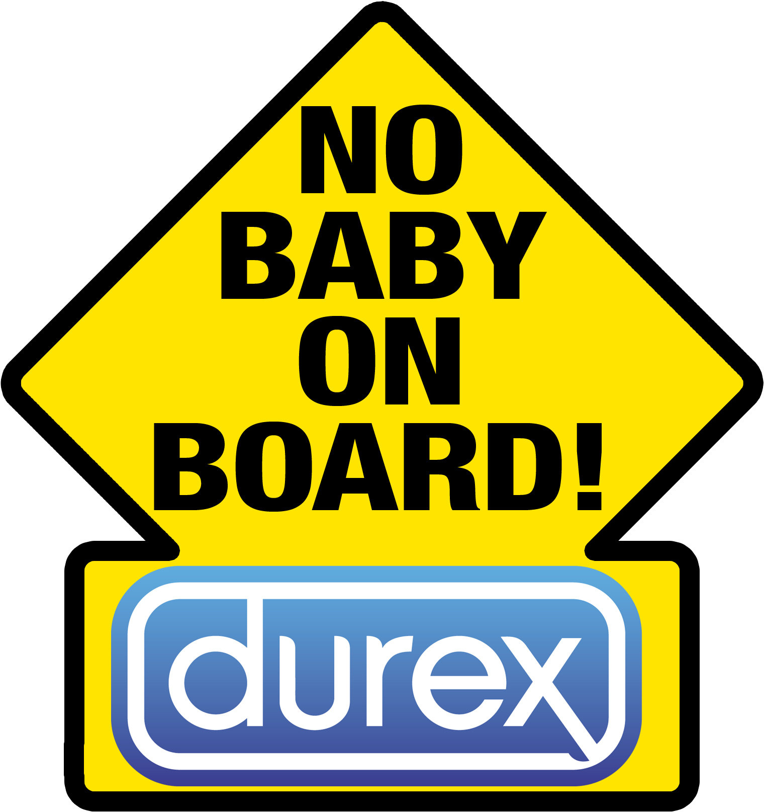 No Baby On Board Durex (1800x1800), Png Download