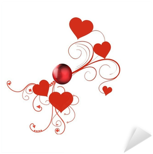 Vinilo Pixerstick Antecedentes Corazones Rojos • Pixers® - Elegance (400x400), Png Download