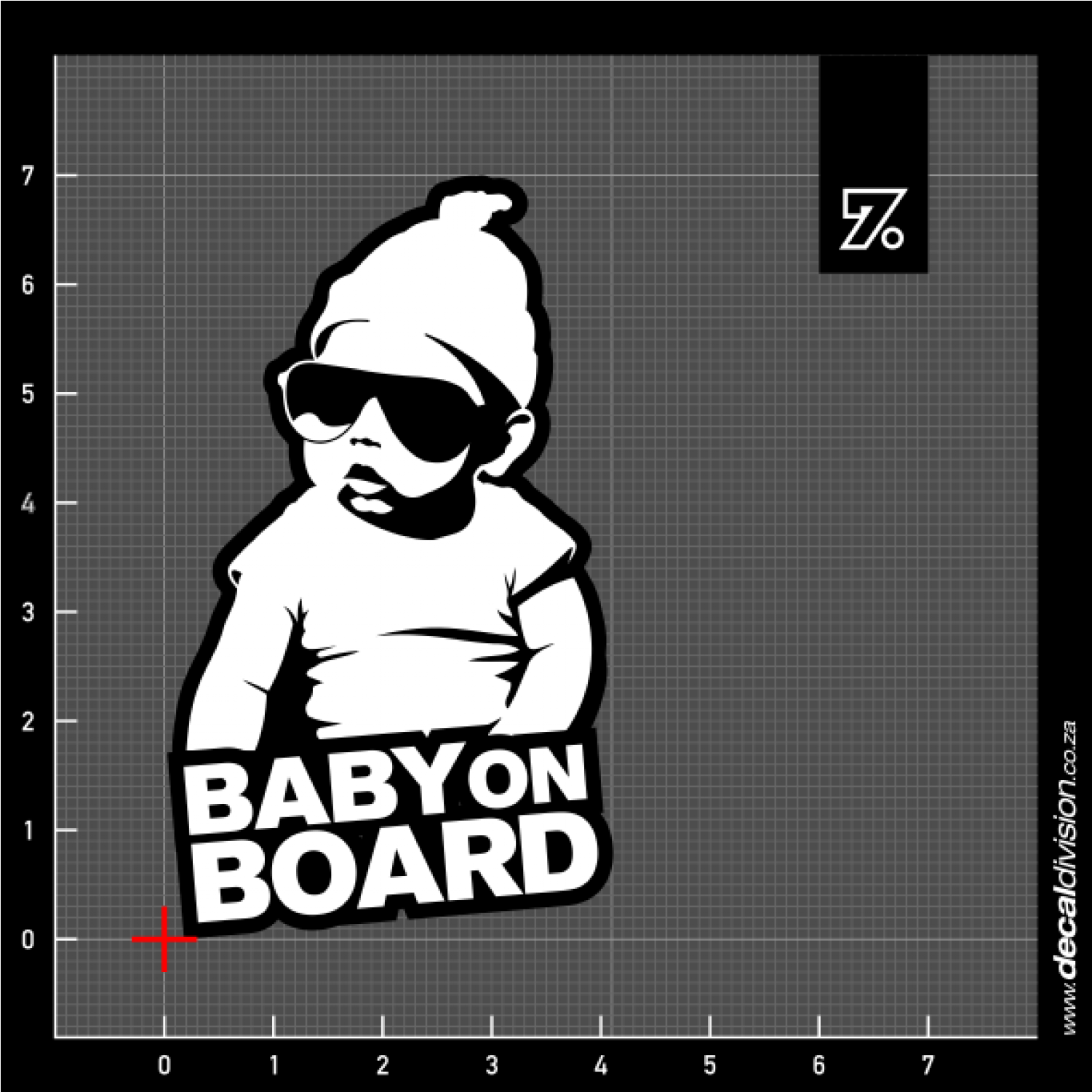Baby On Board Sticker - Old English Number 6 (2500x1500), Png Download