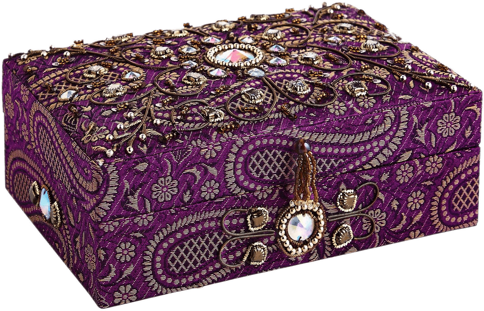 Embroidered Jewelry Box - Jewelry Box Clipart Transparent Background (1600x1600), Png Download