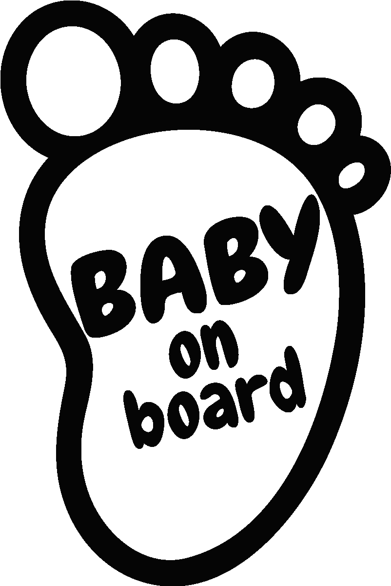 Sticker Bebe A Bord Empreinte Ambiance Sticker Baby - Bebe On Board Png (1200x1200), Png Download