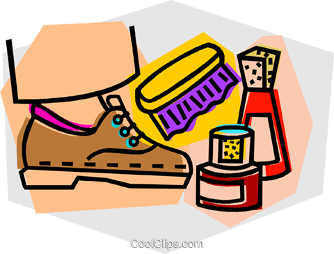 Shoe Shine Royalty Free Vector Clip Art Illustration - Shoe Shine Clipart (480x365), Png Download