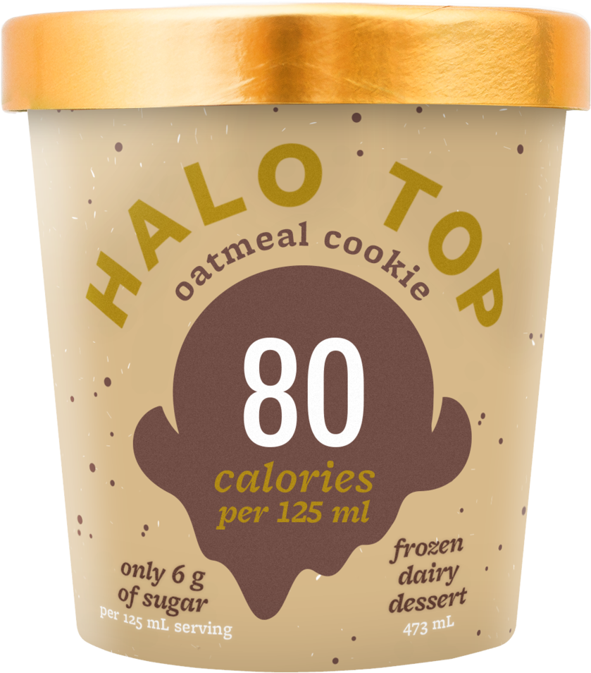 Ht18 Packshot Mock Oatmealcookie 011718cg - Halo Top Oatmeal Cookie (1000x1000), Png Download