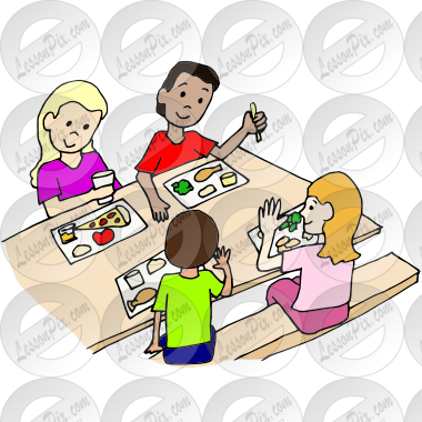 Lunch Table Picture For Classroom / Therapy Use - Lunch Table Clipart (380x380), Png Download