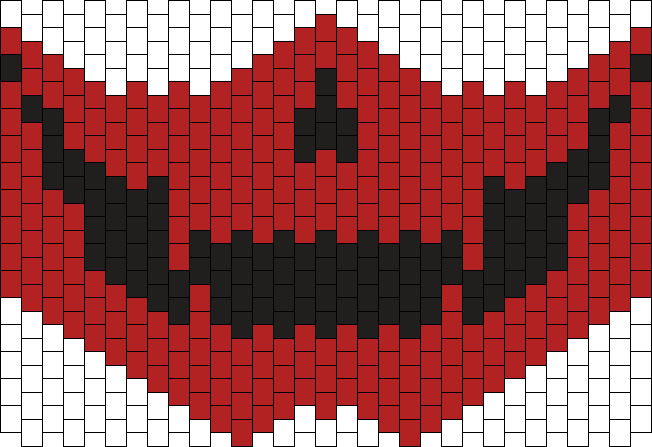 Red Skull Mask Kandi Pattern - Alton Towers (652x447), Png Download