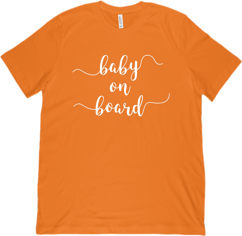 Baby On Board Pregnancy Announcement (white) - Shirt (1000x1000), Png Download