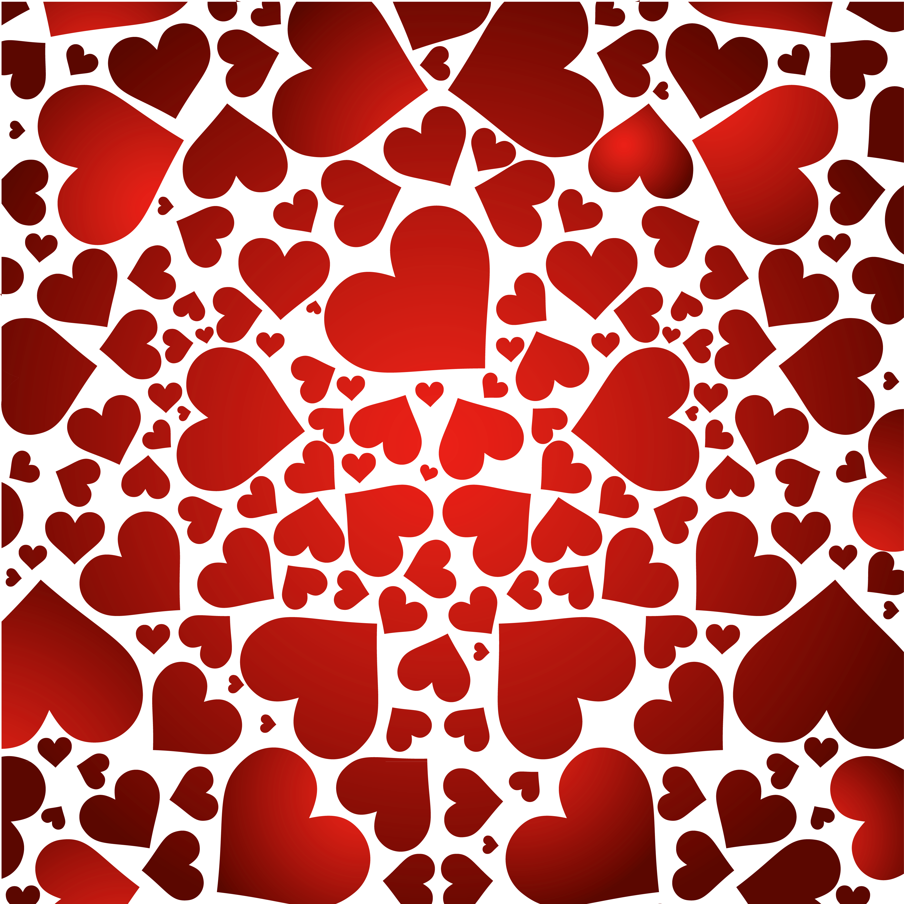 Hearts Decor Png Clipart - Mobile Phone (3643x3651), Png Download
