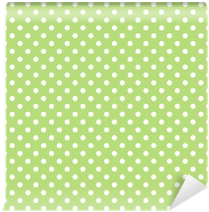 Seamless Vector Pattern With Polka Dots On Green Background - Scarves & Shawls (400x400), Png Download