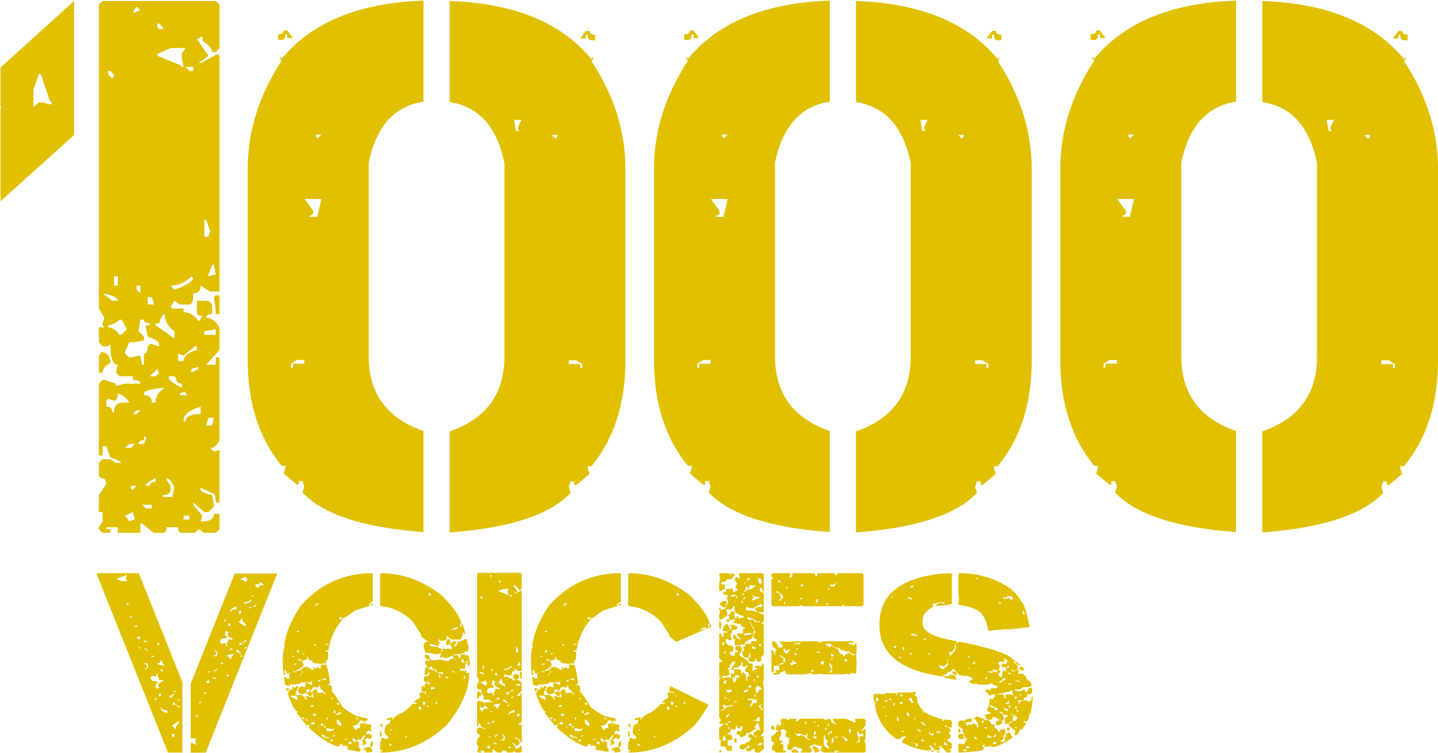 1000 Voices Banner No Background - 1000 Voices (3620x1830), Png Download
