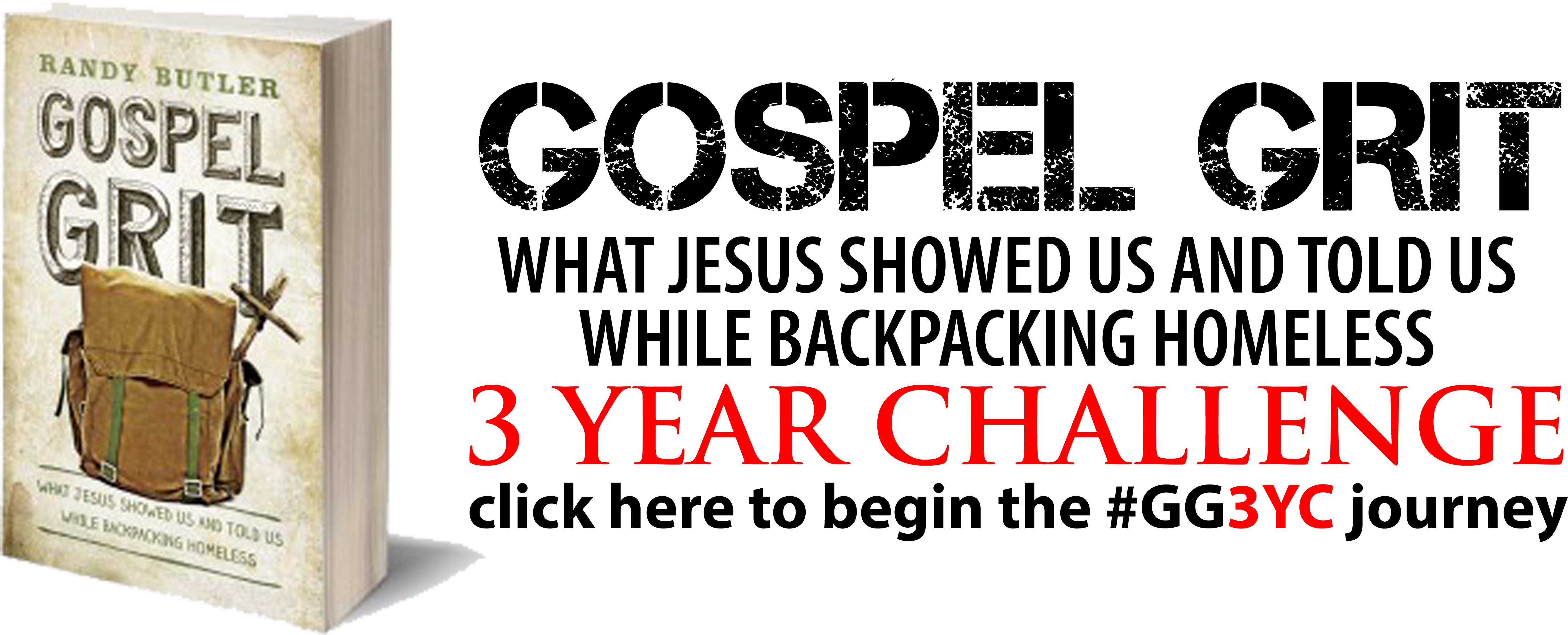 Gospel Grit Main Page Banner No Background - Gospel Grit: What Jesus Showed Us And Told Us While (6600x2569), Png Download