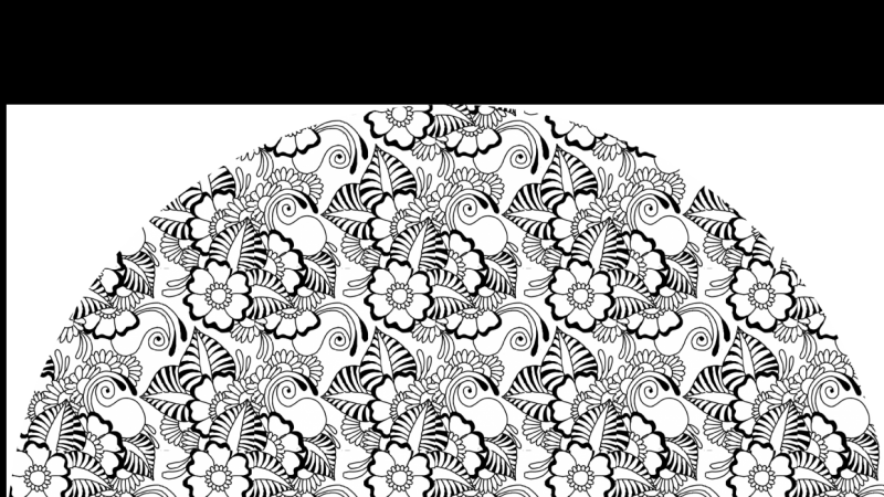 Henna Inspired Design - Doodle (800x450), Png Download