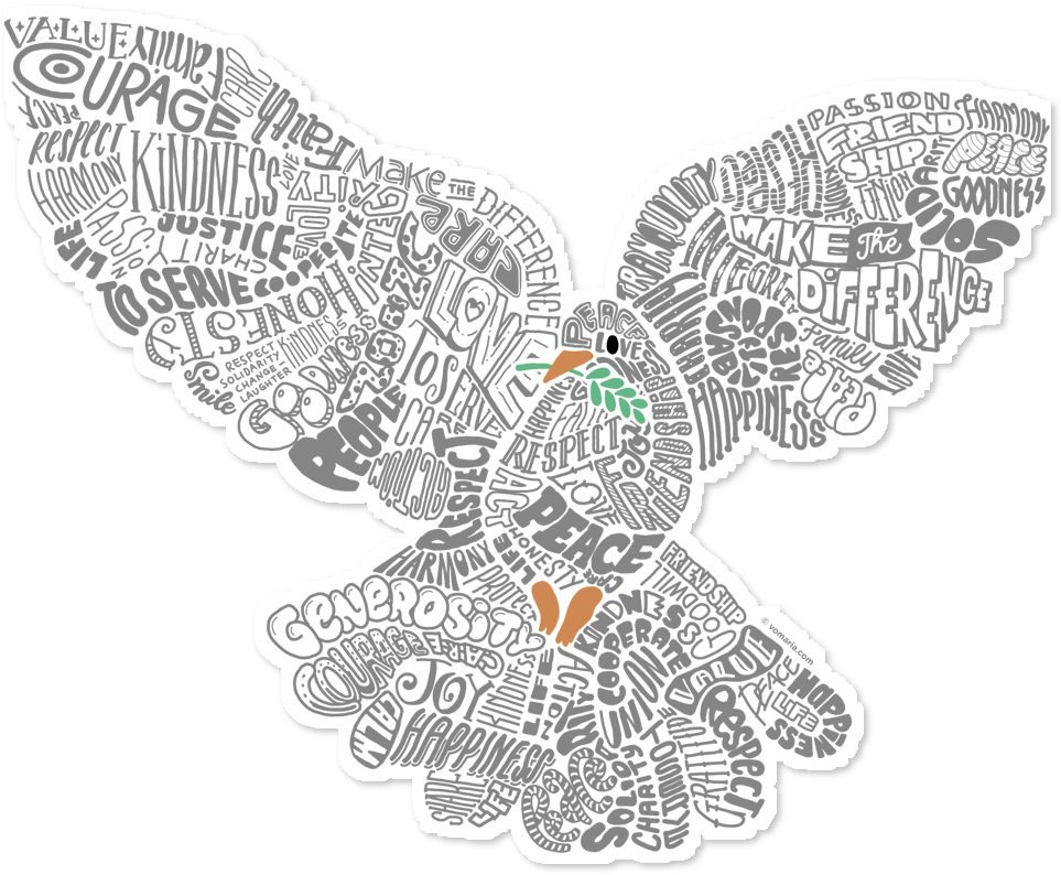 Adesivo Pomba Da Paz De Rafael Bastosna - Pombas Da Paz Voando Png (962x962), Png Download