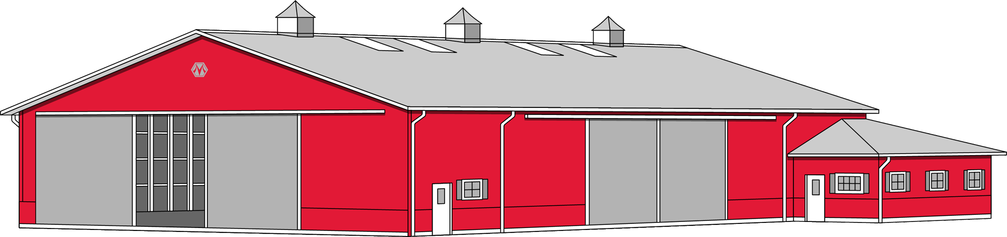 Steel Siding Replacements - Morton Buildings, Inc. (2000x472), Png Download