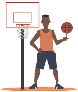 Picture Stock Basketball Practice Clipart - Basketball Court Cartoon Transparent (500x500), Png Download