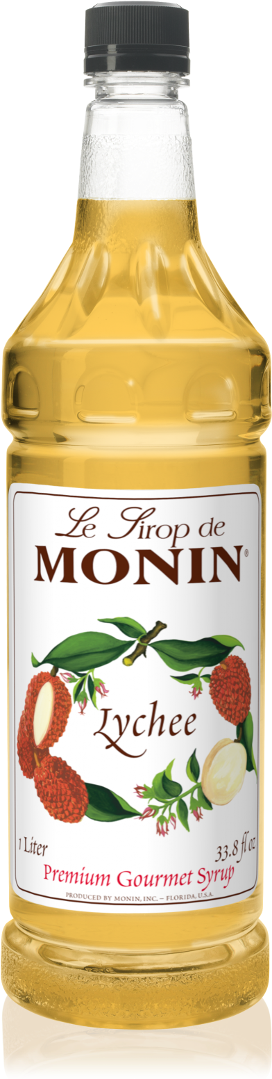 1l Lychee Syrup - Monin Vanilla Syrup 1l (776x1552), Png Download