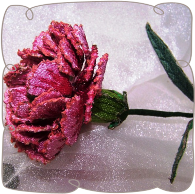 Pink Carnation - Machine Embroidery (400x400), Png Download