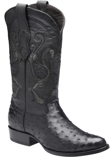Anuncios - 2c41a1 Ostrich Cowboy Western Boot Made By Cuadra (399x600), Png Download