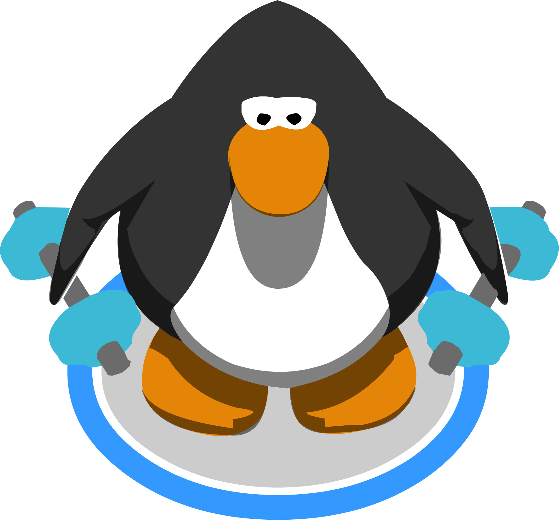 Blue Hand Weights Ig - Club Penguin Vuvuzela (1804x1677), Png Download