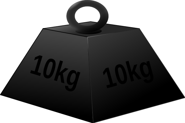 10 Kg Weight Png Images 600 X - Weight Clip Art (600x398), Png Download