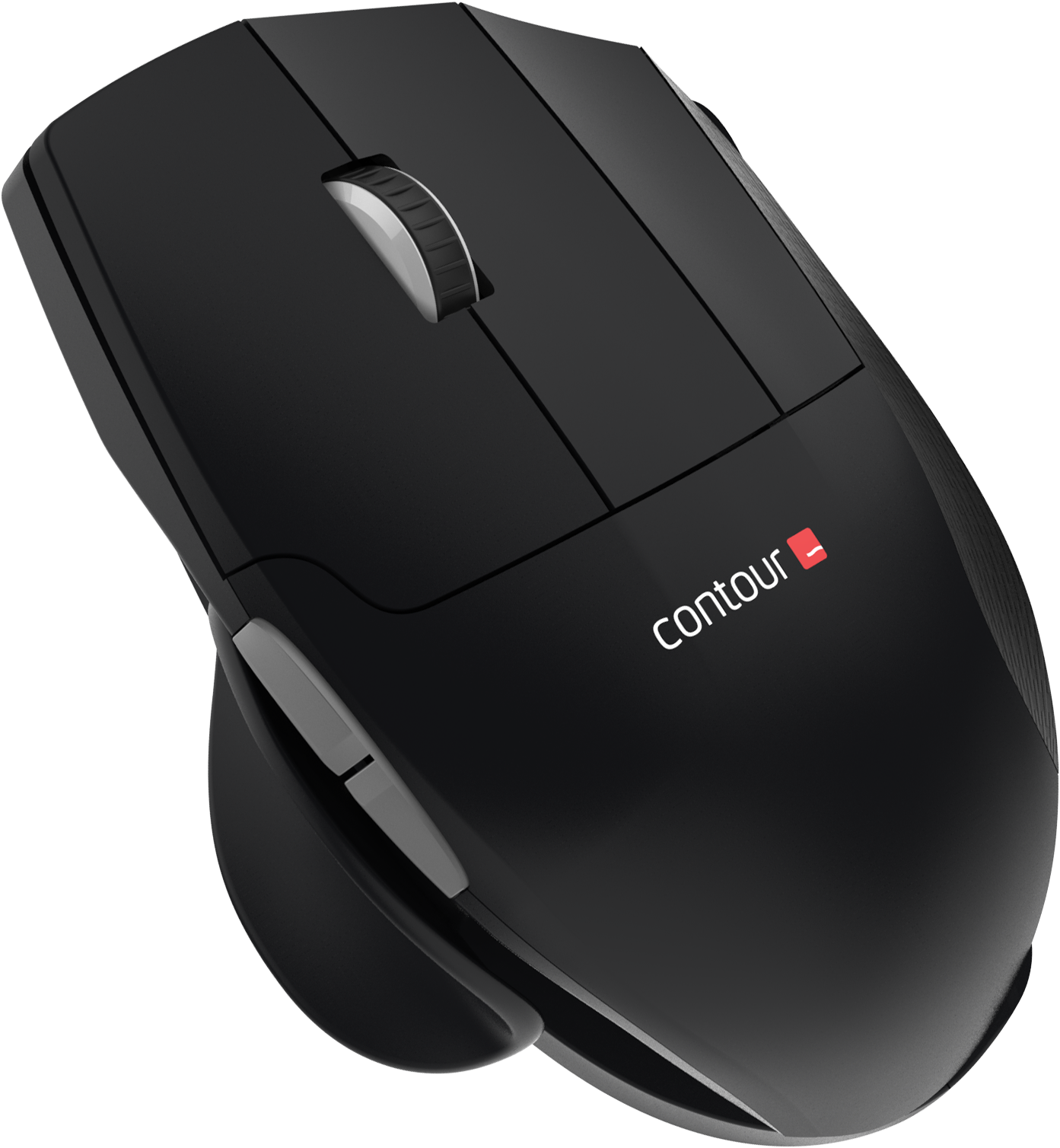 Unimouse Ergonomic Mouse Top View Rotated (2226x1825), Png Download