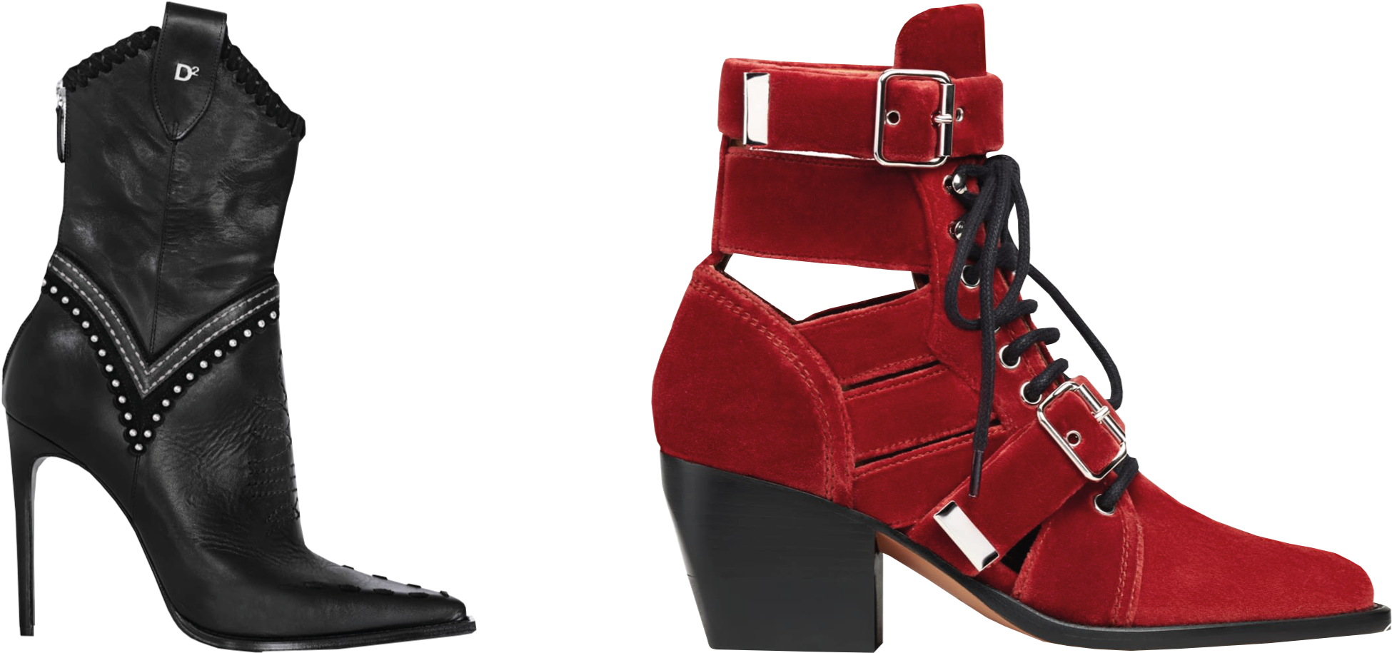 Las Botas Vaqueras Permanecen Desde El Verano - Basic Pump (2356x948), Png Download