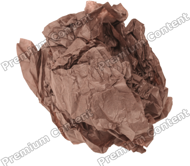 Crumpled Paper - Chocolate (640x574), Png Download