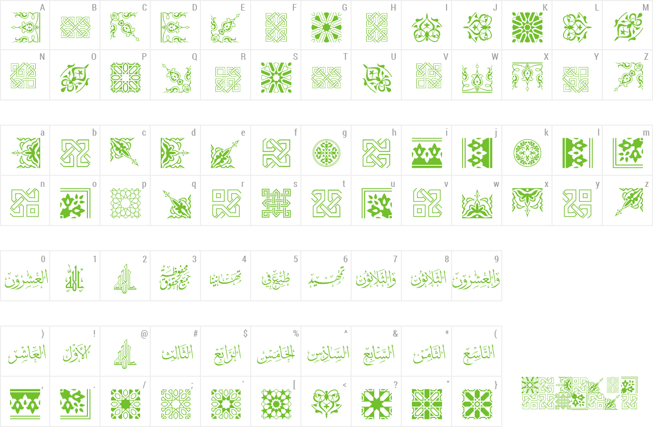 Font Aga Arabesque Desktop Preview - Number (1300x850), Png Download