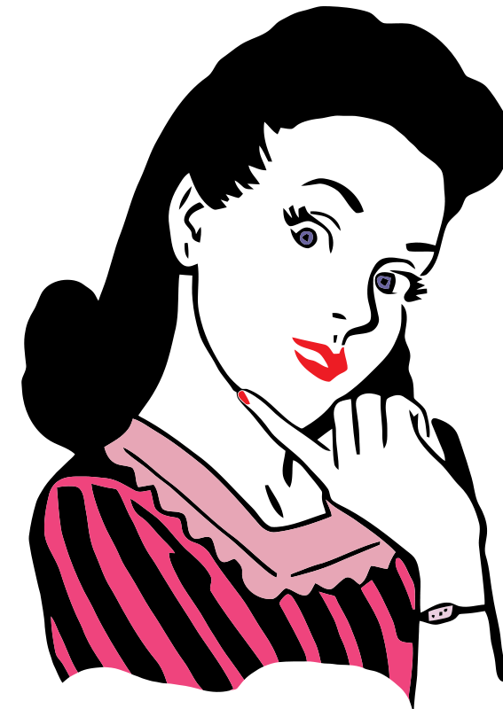 50s - Woman Clipart Png (567x800), Png Download