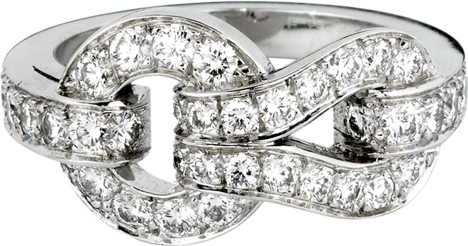 Anillo Agrafe Diamantes Cartier - Ring (1000x1000), Png Download