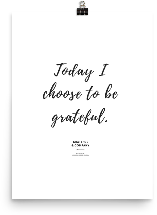 Choose Gratitude Poster - Poster (1000x1000), Png Download
