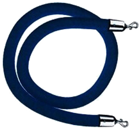 Velvet Rope Blue - Green Velvet Queue Rope, 6 Foot With Stainless Steel (723x1024), Png Download