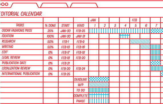 Editorial Calendar - Content Calendar Design (570x381), Png Download