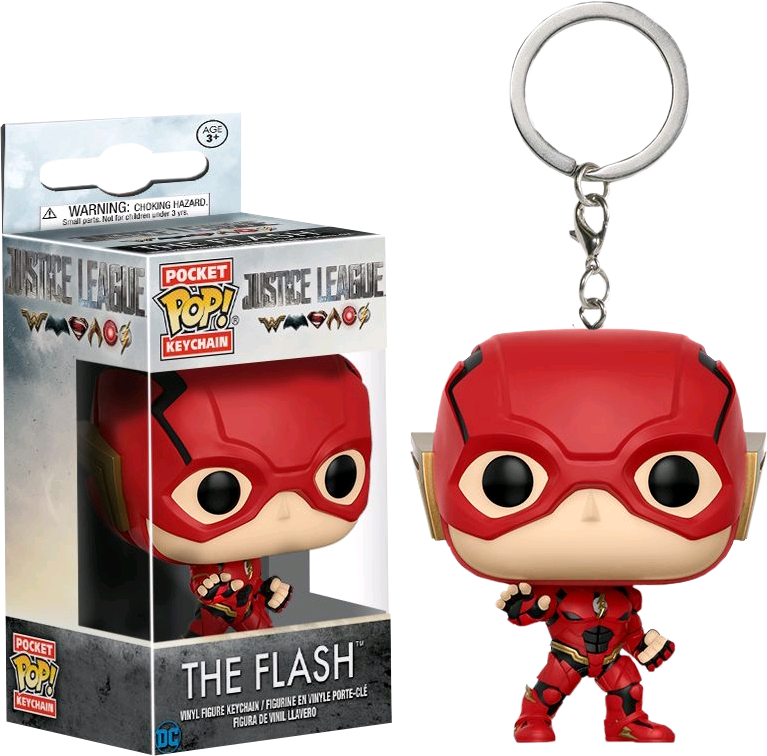 Vinyl Keychain By Funko - Justice League The Flash Pop! Keychain (767x756), Png Download