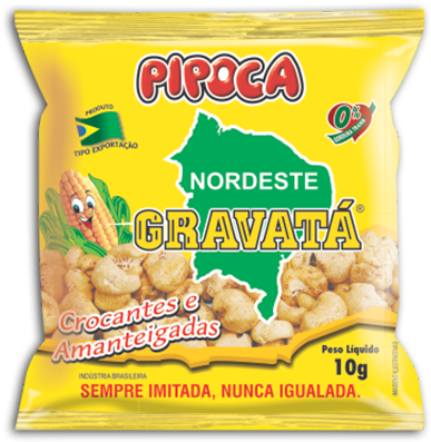 Pipoca Gravatá Amanteigada Metalizada Amarela 10g - Pipoca Amanteigada (600x400), Png Download