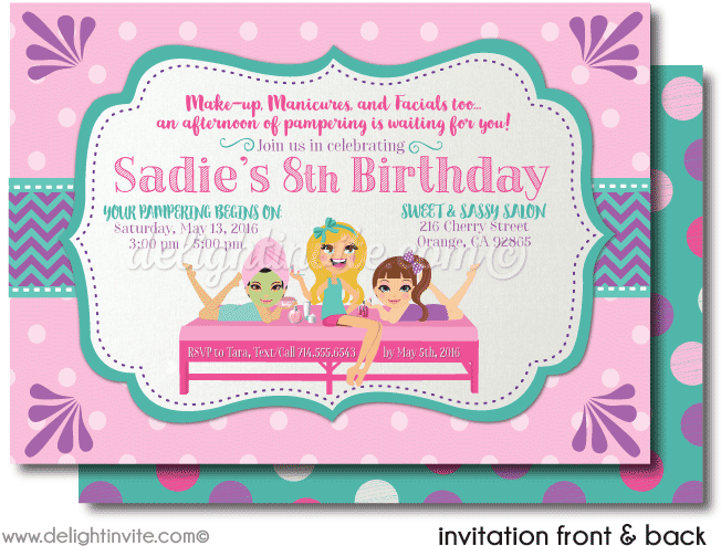 Spa Party Sleep Over Birthday Invitations - Sleepover (656x530), Png Download