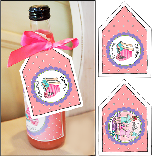 Printable Gift Tags “spa Party” - Craft (500x500), Png Download