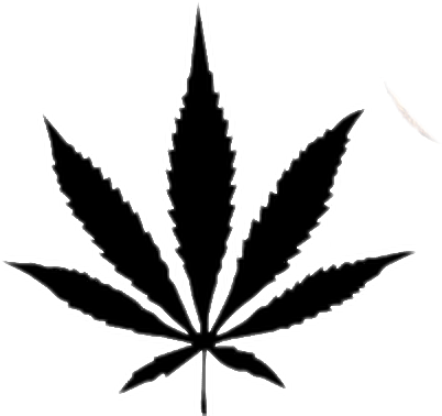 Weed Black And White (402x378), Png Download