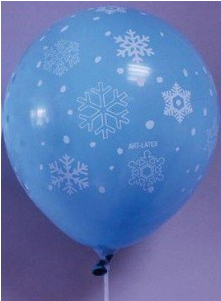 Balão Floco De Neve Art-latex - Balloon (480x480), Png Download