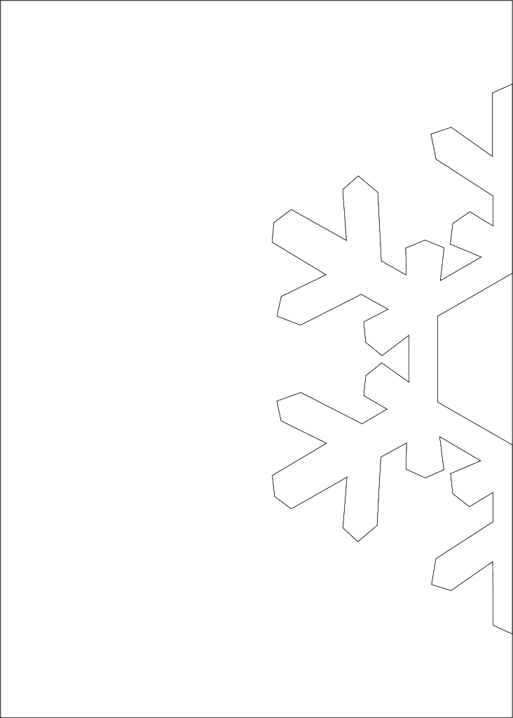 Molde Cartão Floco De Neve - Molde Cartão De Natal 3d (732x1024), Png Download