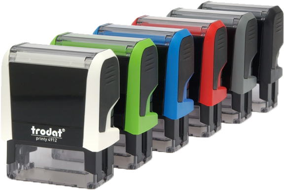 Empresa Com Mais De 100 Anos De História - Trodat Self Inking 57 X 20mm Stamp-up To 6 Lines (582x391), Png Download