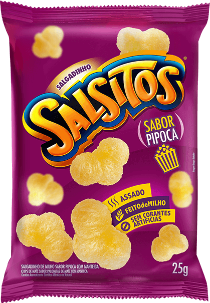 Salgado Salsito Pipoca 25g - Salsitos Pipoca (419x605), Png Download