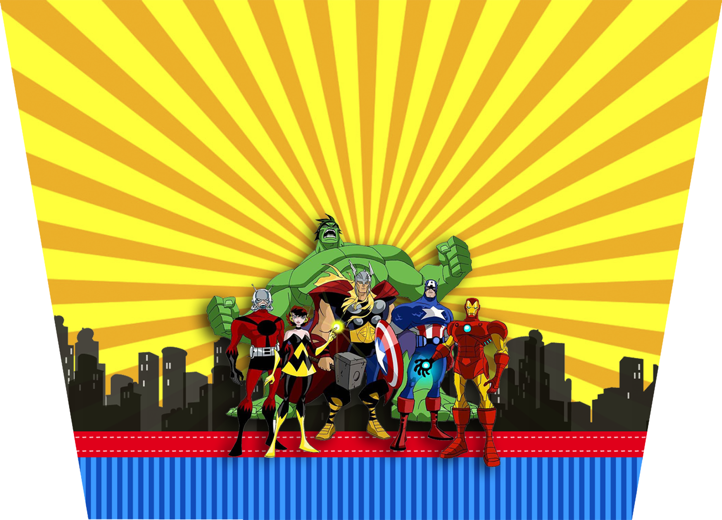 Balde De Pipoca Os Vingadores - Rotulo De Balde De Pipoca Dos Vingadores (1474x1062), Png Download
