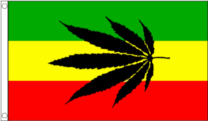 Cannabis Reggae Flag - Cannabis Reggae (300x400), Png Download