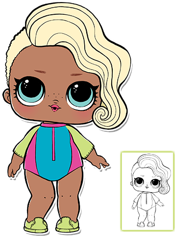 Download Lol Surprise Doll Coloring Pages Page 6 Color Your - Dibujos De  Muñequitas Lol PNG Image with No Background 