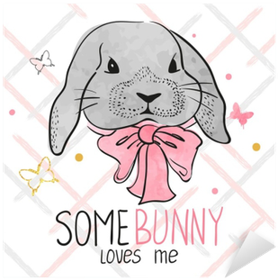 Cute Watercolor Bunny - Design (400x400), Png Download