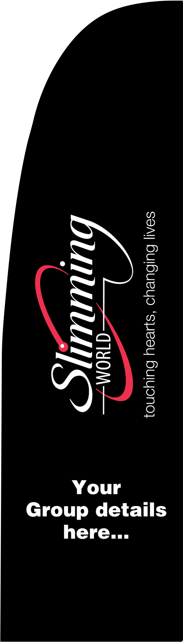 Black Slimming World Flag - Design (600x2126), Png Download