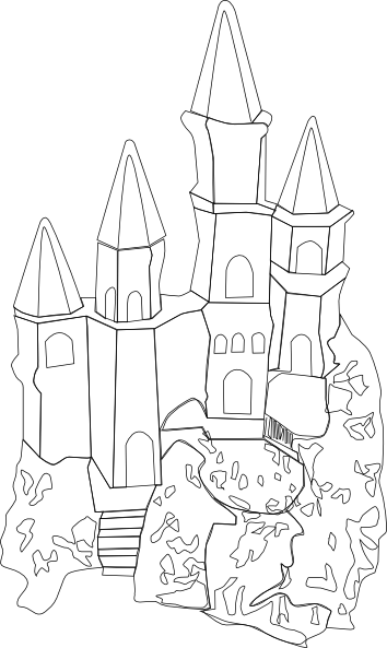 How To Set Use Castle Outline Svg Vector (354x593), Png Download