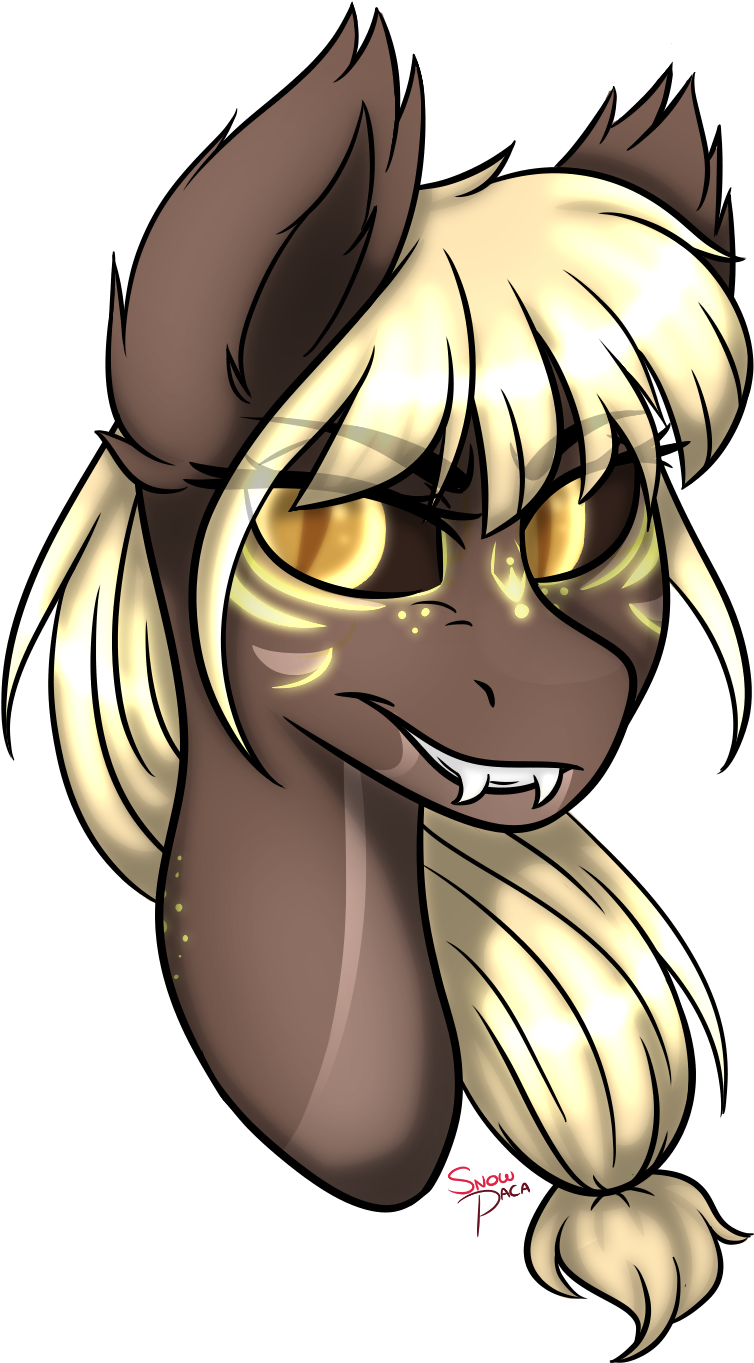 Snowpaca, Bat Pony, Bat Pony Oc, Bust, Glow, Glowing - Digital Art (887x1435), Png Download