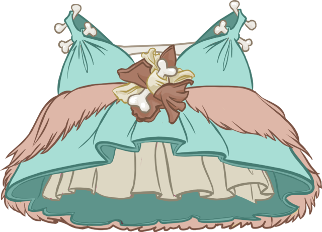 Glam Glam Gown Icon - Vestido Club Penguin (640x461), Png Download